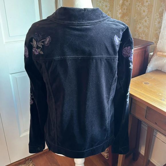 💜 Stunning Style and Co. black Jacket with beautiful embroidery Size M 💜 - Picture 9 of 12